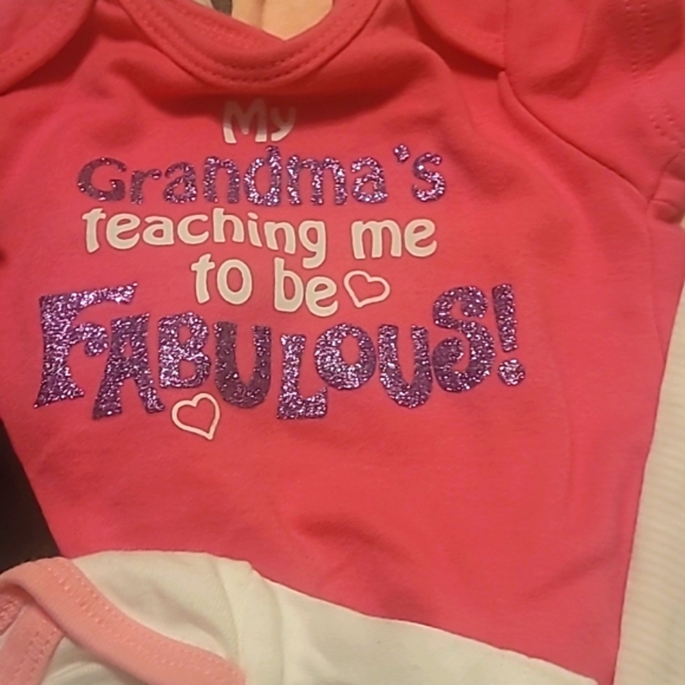 Lot of 0-3M Girl Onesies and Bottoms - Picture 4 of 9